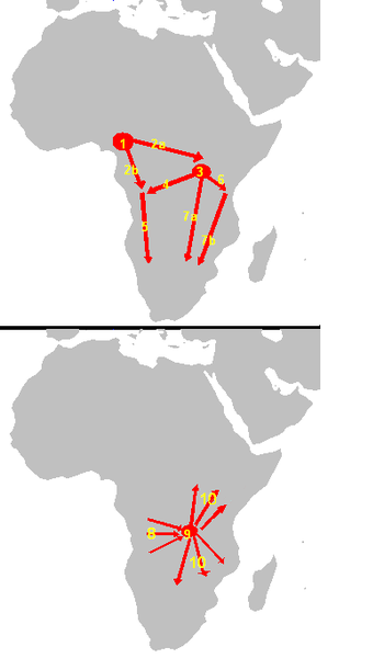 Paths of the great Bantu Migration