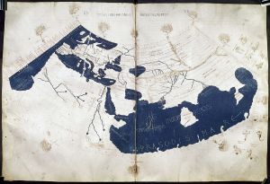 recreation of Ptolemy's world map